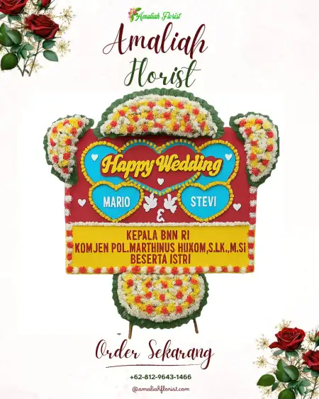 Papan Bunga Pernikahan Egiam